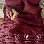 JOLLYVOGUE Full Comforter Set, Ultra-Soft Bed in a Bag Full Size 7 Pieces - Image 2