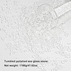 QEQEKAKA Sea Glass Stones for Crafts About 2.75LB White Glass Pebbles Gemstones - Image 4