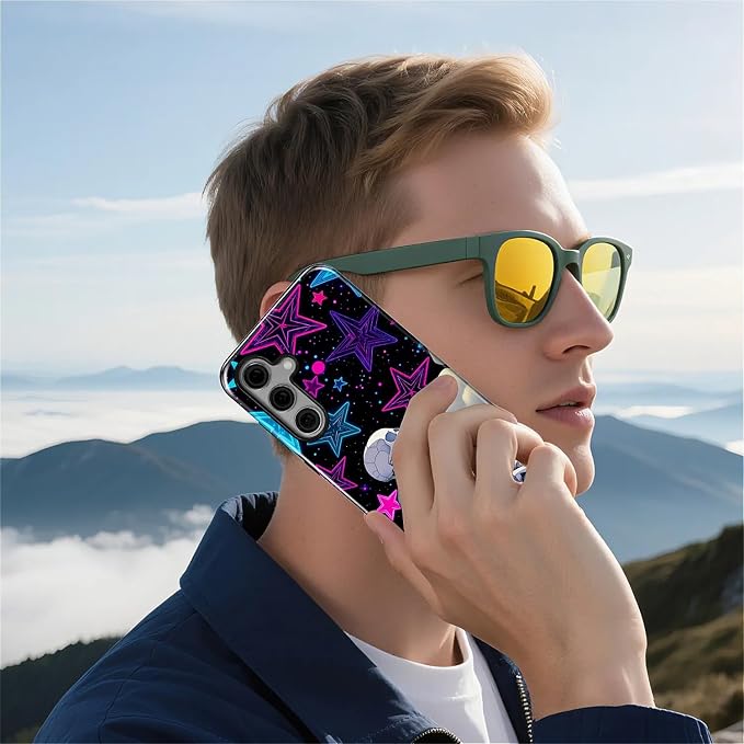 for Samsung Galaxy S25 Plus Case, Skull Star Collage Pattern Glossy 2 in 1 - Image 7