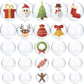 Christmas Ornaments Balls 25pcs Clear Plastic Fillable Ornaments by Jishi