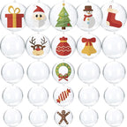 Christmas Ornaments Balls 25pcs Clear Plastic Fillable Ornaments by Jishi