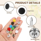 uxcell 150Pcs Upholstery Tacks, 11mmx17mm Flat Head Thumb Tack Decorative - Image 3