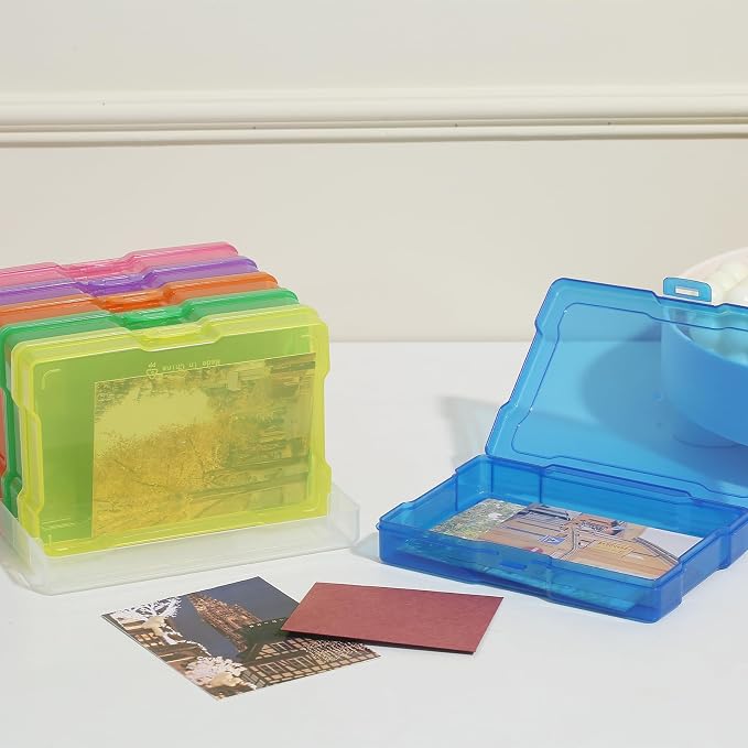 novelinks 6 Pcs 4"x6" Plastic Photo Storage Boxes - Image 6