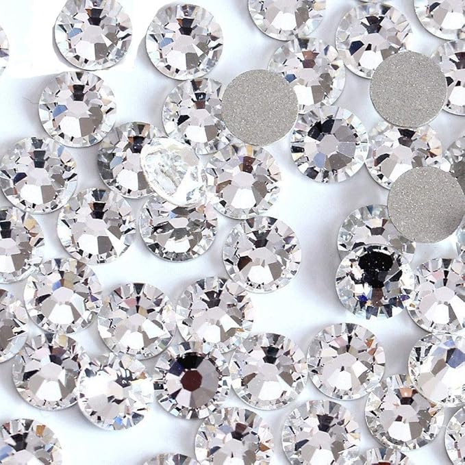 Onwon 288 Pieces SS34 / 7mm Clear Crystal Flat Back Brilliant Round Rhinestones by Onwon