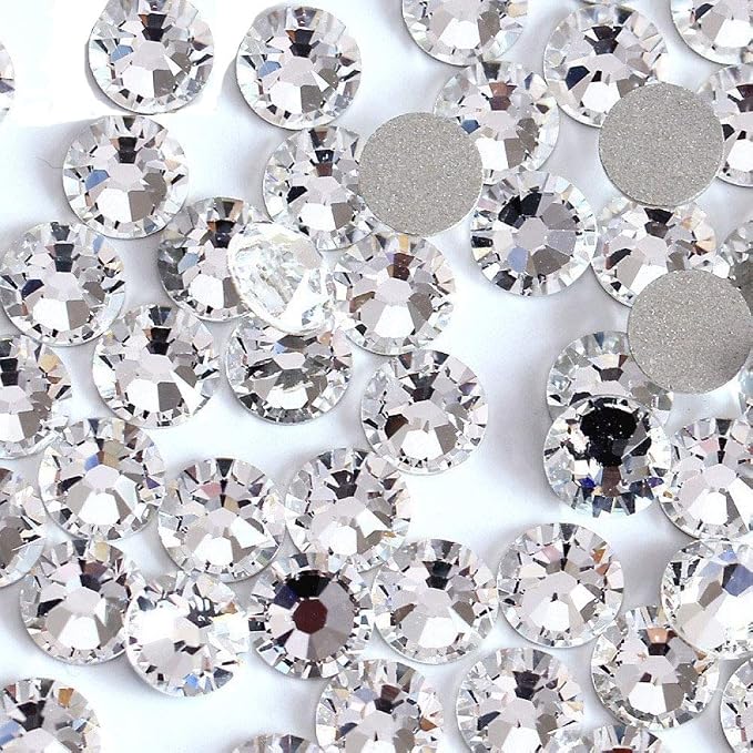 Onwon 1440 Pieces SS8 / 2.3mm Clear Crystal Flat Back Brilliant Round by Onwon