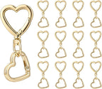 24 Pcs Heart Swivel Spring Clasps，Metal Spring Key Chain Hook Clasps，Clip - Image 5