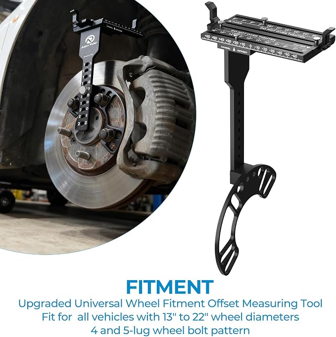 Wheel Fitment Tool Supports 13" to 22", 4 & 5 Lug Bolt Pattern | Fits 4 & 5 lug - Image 3