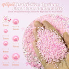 qiipii 7500PCS 2mm Small Light Pink AB Half Round Pearls Gems - Image 3