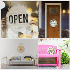 10Pcs 12 Inch Wood Circles for Crafts, Unfinished Wood Blank Wooden Door Hanger - Image 3