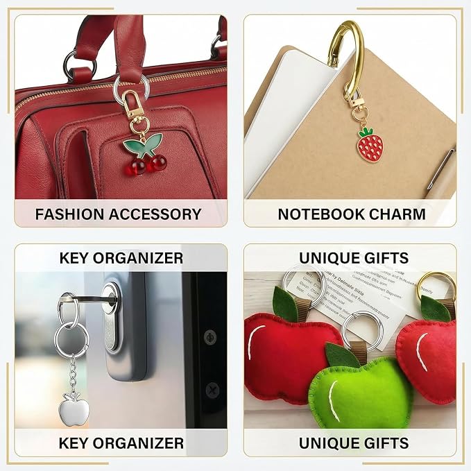 Key Chain Keychain Making Kit Accessories 540pcs Gold and Silver Bag Charm Clip - Image 5