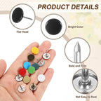 uxcell 150Pcs Upholstery Tacks, 11mmx15mm Flat Head Thumb Tack Decorative - Image 3
