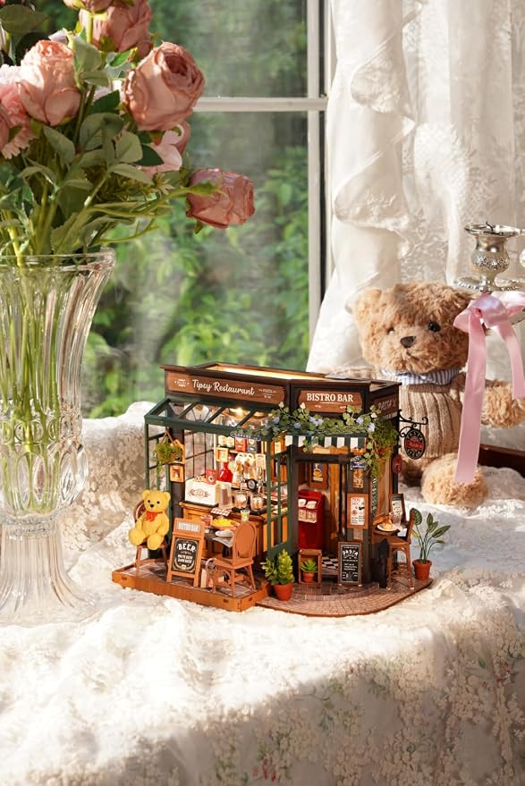 Rowood Miniature House Kits for Adults, DIY Mini House Building Set, Wooden - Image 3
