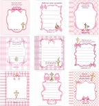 Pink Bow Sticky Notes Gifts, 9 Pack Pink Bow Christian Natepads 3x4 Inch by Lovarywow