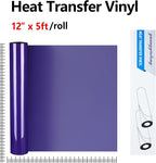 guangyintong Purple Heat Transfer Vinyl HTV Rolls, Glossy Surface HTV Vinyl - Image 2