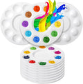Mr. Pen- Round Paint Tray Palettes, 8 Pack | Plastic White Palettes by MrPen