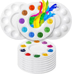 Mr. Pen- Round Paint Tray Palettes, 8 Pack | Plastic White Palettes by MrPen