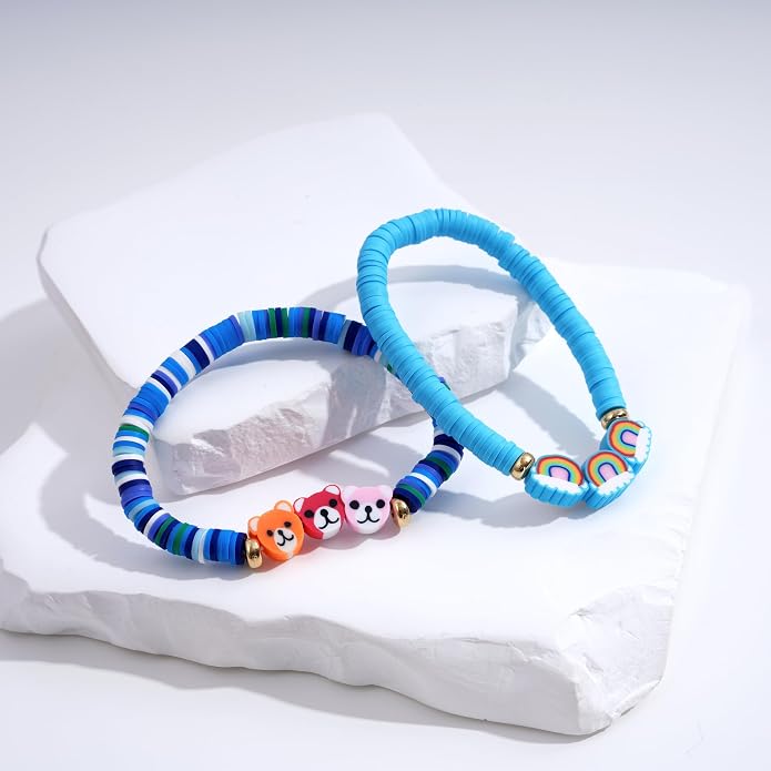 Friendship Bracelets for Girls, 10-Piece Cute Preppy Beaded Bracelet Set for - Image 8