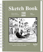 SuFly Small Sketchbook, Sketch Book 5.5 X 8.5, 100 Sheets Artist Sketch Pad by SuFlyDirect