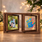 Family Handprint Frame Kit, Dual Rotating Photo & Handprint Display, DIY by VidwanHome%E2%80%93OrderYousToda