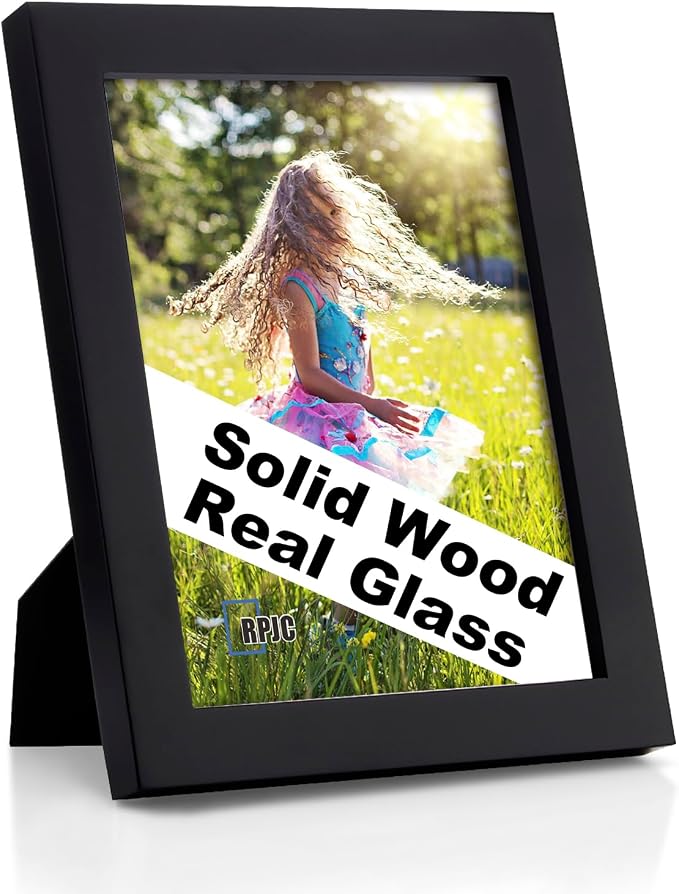 RPJC 6x8 inch Picture Frame Made of Solid Wood and High Definition Glass by RPJC