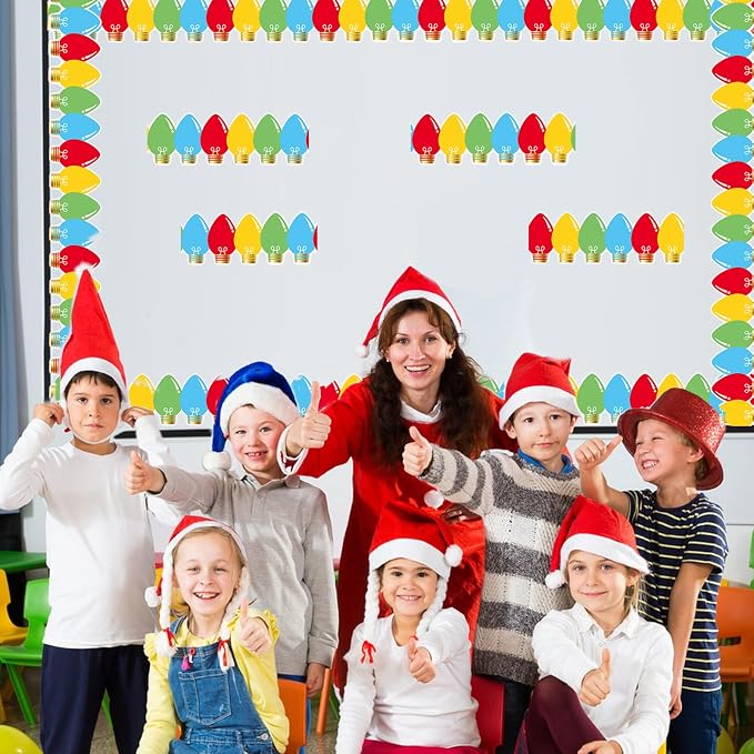 69Ft Christmas Light Bulb Bulletin Board Border Xmas Light - Image 5