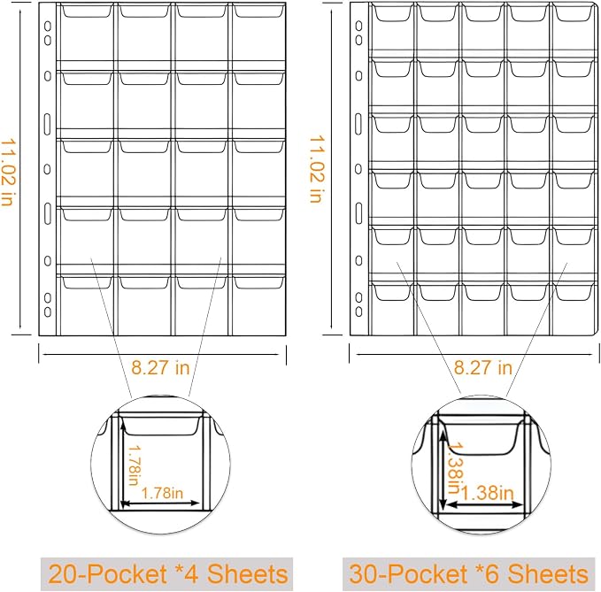 Coin Collection Book Holder for Collectors, 428 Pockets Coin Collection - Image 2