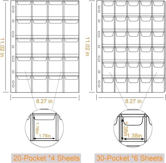 Coin Collection Book Holder for Collectors, 428 Pockets Coin Collection - Image 3