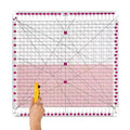Quilting Rulers 12.5" x 12.5", Slotted Quilting Ruler by Unknown