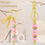 ROADPLUM 12 Pcs Beadable Keychain Bar, Alloy Blank Key Chain Accessories Bulk - Image 4