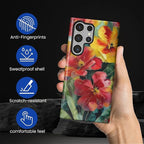 Case for Samsung Galaxy S23 Ultra Case, Vintage Floral Girly Design Hybrid Dual - Image 3