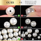 LEOBRO Pearl Beads for Bracelets, Bracelet Bead Kits, Small Pearl Beads and - Image 5
