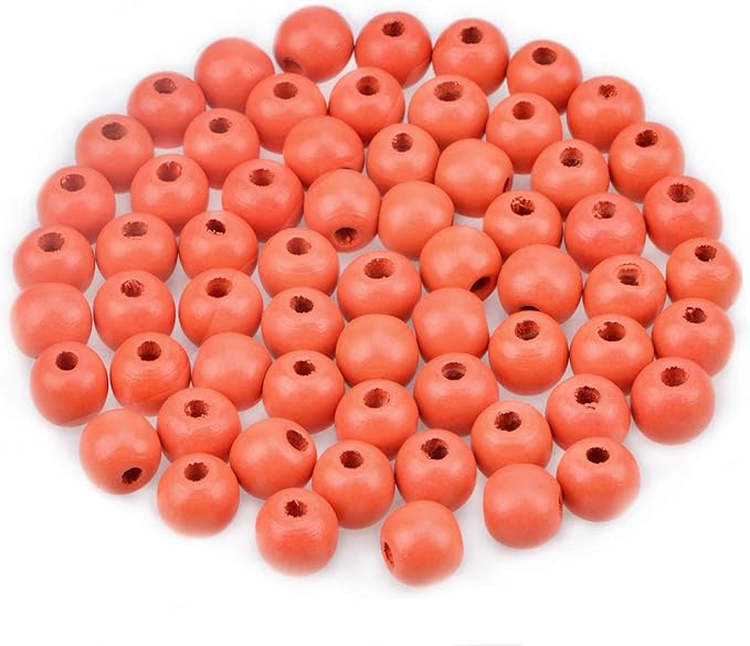 AD Beads Wood Spacer Loose Wooden Craft Beads Big Hole Beads Assorted by ADBeads