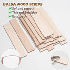 Balsa Wood Sticks, Balsa Wood Strips Planks 1/4" × 1" × 6", Flat Wooden Slats - Image 4