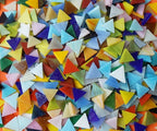 Lanyani 800 Pieces Triangle Mosaic Tiles Stained Glass 5/8 inch- Assorted Colors - Image 3