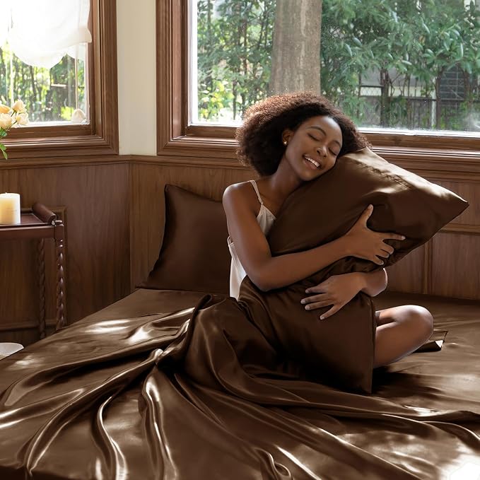 CozyLux Satin Sheets Full Size Sheets - Image 7
