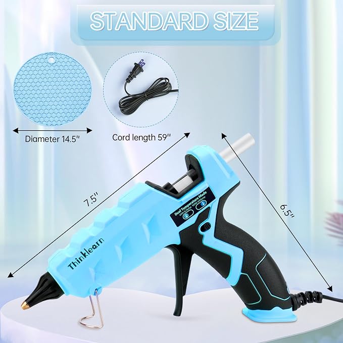THINKLEARN Hot Glue Gun, Full Size, 60/100W Dual Power | Heavy Duty Glue Gun - Image 8