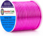 Mandala Crafts 12 Gauge Magenta Anodized Aluminum Craft Wire, 60 FT | Colored by MandalaCrafts