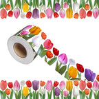 68.9 Feet Floral Bulletin Borders Decorations, Tuilp Border Bulletin Board by WUYUEJXI