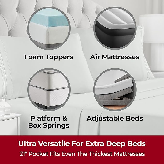 Mellanni Extra Deep Queen Sheets - Image 2