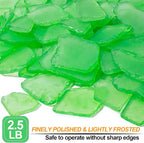 Keedolla Tumbled Sea Glass for Crafts - 40 OZ Green Frosted Seaglass Pieces for - Image 2