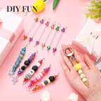 Tondiamo 24 Pcs Beadable Keychain Bars Bulk Blank DIY Metal Beaded Keychain - Image 5