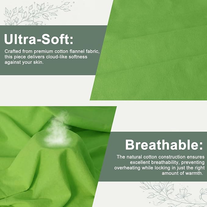 59”W Cotton Flannel Fabric, Super Soft 150GSM, Medium Weight Solid Arts & - Image 3