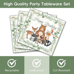 40Pcs Safari Jungle Animal Birthday Decorations Rustic Spring Forest Baby - Image 4