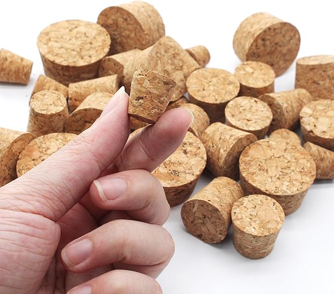 Uenhoy 30 Pcs Soft Wood Corks 6 Size, Wooden Tapered Cork Plugs Wine Bottle - Image 2