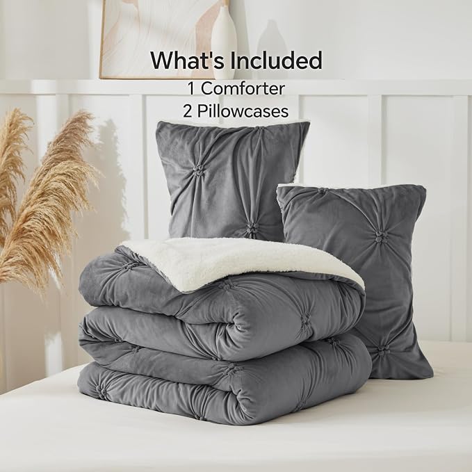 BEDELITE Pintuck Fluffy Twin Comforter Set - Image 7