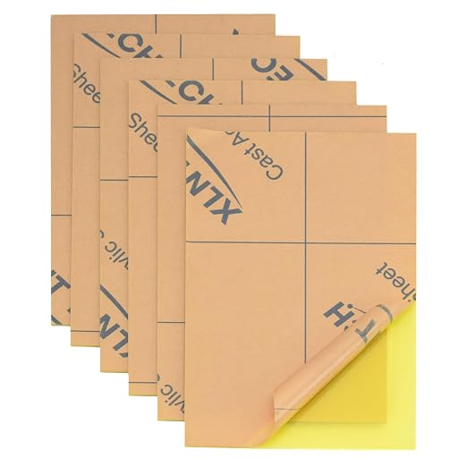 6 PCS Transparent Fluorescent Yellow Cast Acrylic Sheets 8" x 12" x 0.118" by MaterialsParts