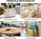 Key Chain Keychain Making Kit Accessories 540pcs Gold and Silver Bag Charm Clip - Image 2