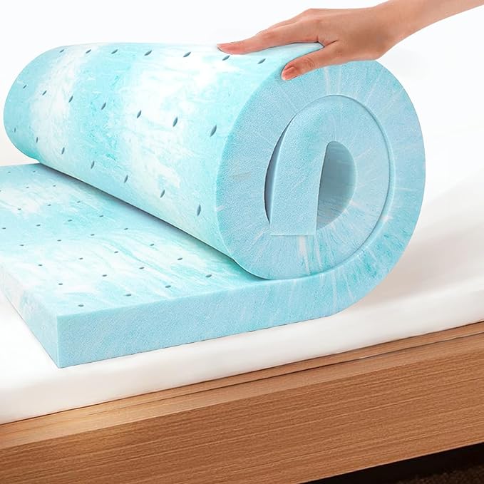 EGO Topper 4 Inch Queen Memory Foam Mattress Topper, Gel Foam Mattress Topper by MLILY