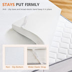 DUMOS 2 Inch Gel Memory Foam Mattress Topper King Size, Cooling Breathable - Image 4