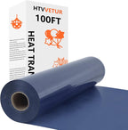 HTVVETUR Navy Blue Iron on Vinyl Roll 12" x 100ft, HTV Heat Transfer Vinyl by HTVVETUR